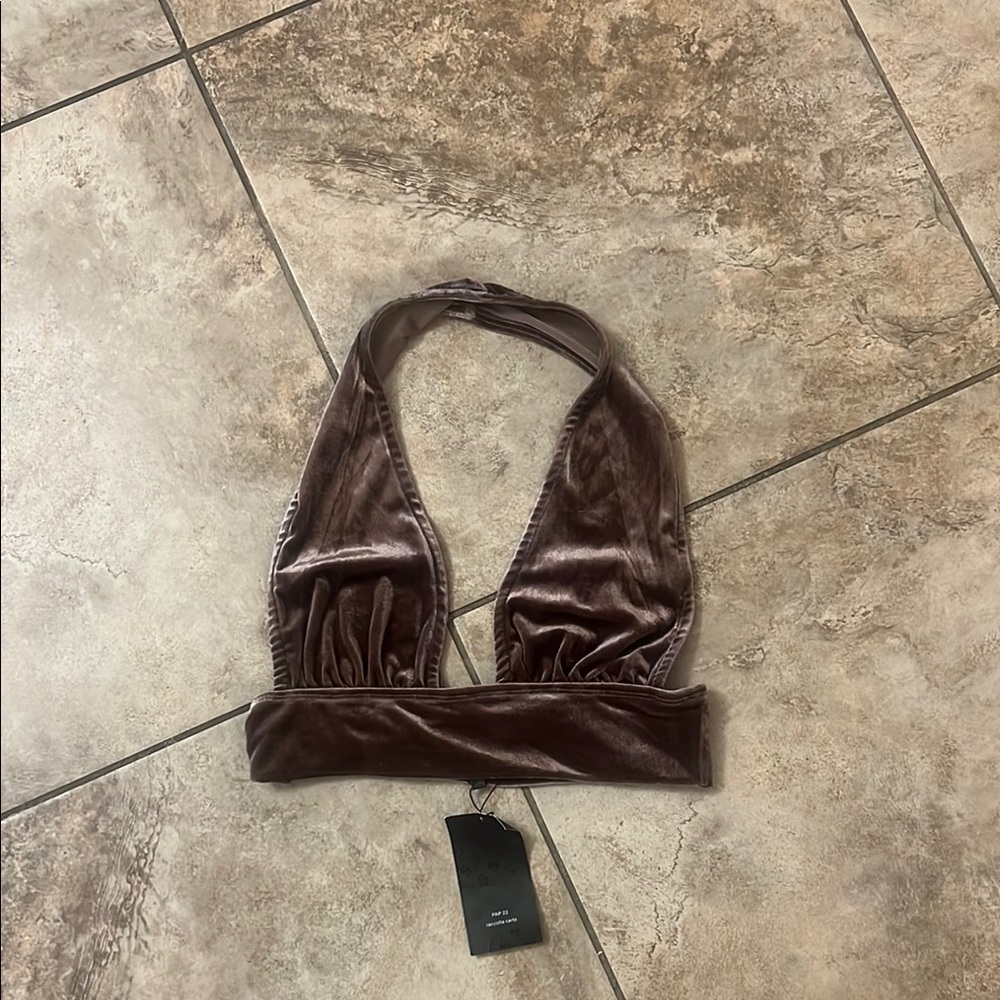 Brown Halter Top